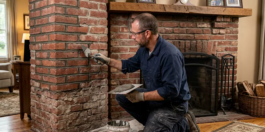 Repointing Brick Fireplace South Gate
