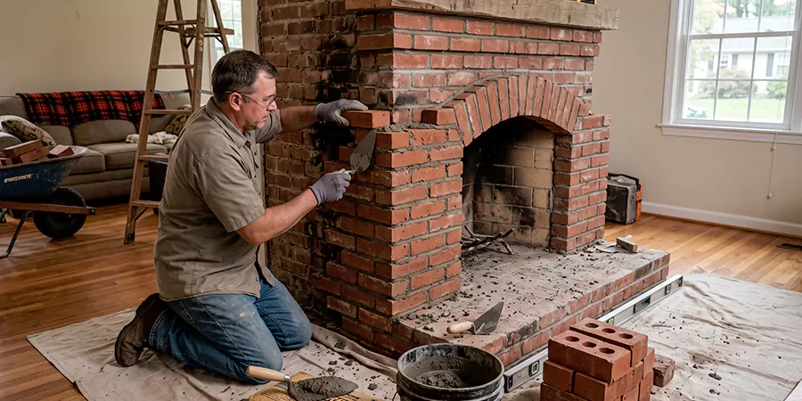 Rebuild Stone Fireplace South Gate