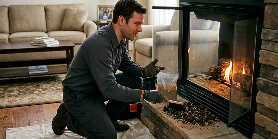 Sand and Embers for Gas Fireplace South Gate