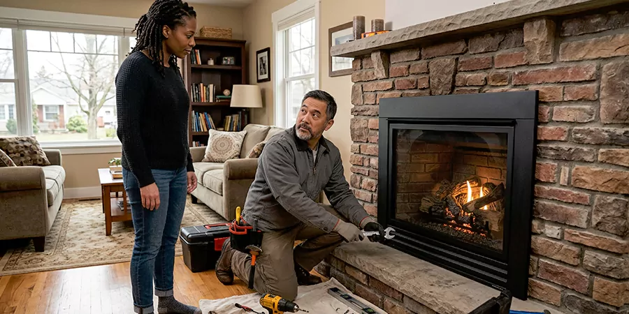 Fireplace and Log Fire Installation South Gate